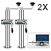 Produktbild Forever Speed Anhängerstütze Abstellstützen incl 2X Halterung und Klemmhalter für PKW Anhänger, Anhängerstützen Höhe 480mm-690mm, 2T