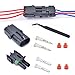 VIGRUE 20 Sets 1/2/3/4/6 Pin Connector Weatherpack Connectors Kit, Waterproof Automotive Electrical Wire Connectors Plug Kit
