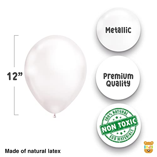 Image of ITAF Set of 100 Pcs Happy Birthday / Anniversary / Bachelorette Cocktail Party Decoration Kit Combo For Boys Girls /Husband Wife /Brother Sister /Father Mother /friend- Champaign Bottle Foil Balloons ,Gold Silver White Theme Metallic Foil Balloons
