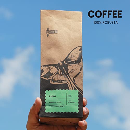 Image of Black Baza Coffee, Luna, Dark Roast, Freshly Roasted, Organic, Robusta Cherry (Whole Beans, 500 grams)