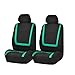 FH Group Car Seat Covers Full Set Cloth - Universal Fit Automotive Seat Covers, Low Back Front Seat Covers, Solid Back Seat Cover, Washable Car Seat Cover for SUV, Sedan and Van Mint