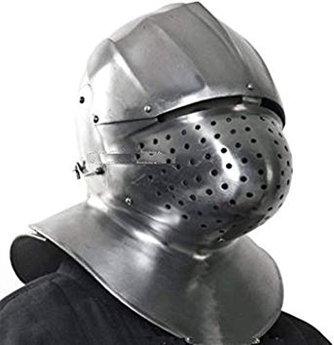 THOR INSTRUMENTS Italian Medieval Functional Sparring Helmet Neck Armor WMA SCA LARP Rustic Vintage Home Decor Gifts