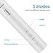 HIEIE Sonic Electric Toothbrush, IPX7 Waterproof, 4 Hours Charge 45 Days Use, 3 Modes with 2 Min Timer for Adults, USB Rechargeable Toothbrush Travel Toothbrush with 2 Replacement Heads, White
