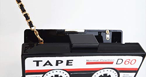 Image of QZUnique Tape Shaped Shoulder Bag Radio Recorder PU Crossbody Bag Women's Retro Evening Bag Handbag Clutch Purse