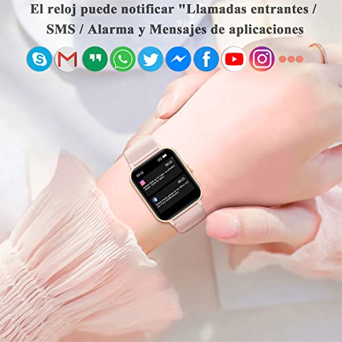 Blackview-R3-Pro-Smartwatch-Reloj-Inteligente-Mujer-Hombre-Oximetro-Termometro-Caloria-Podometro-Ciclo-Menstrual-Pantalla-Grande-de-169-Pulgada-Reloj-para-Android-e-iOS-Version-Mejorada-2022