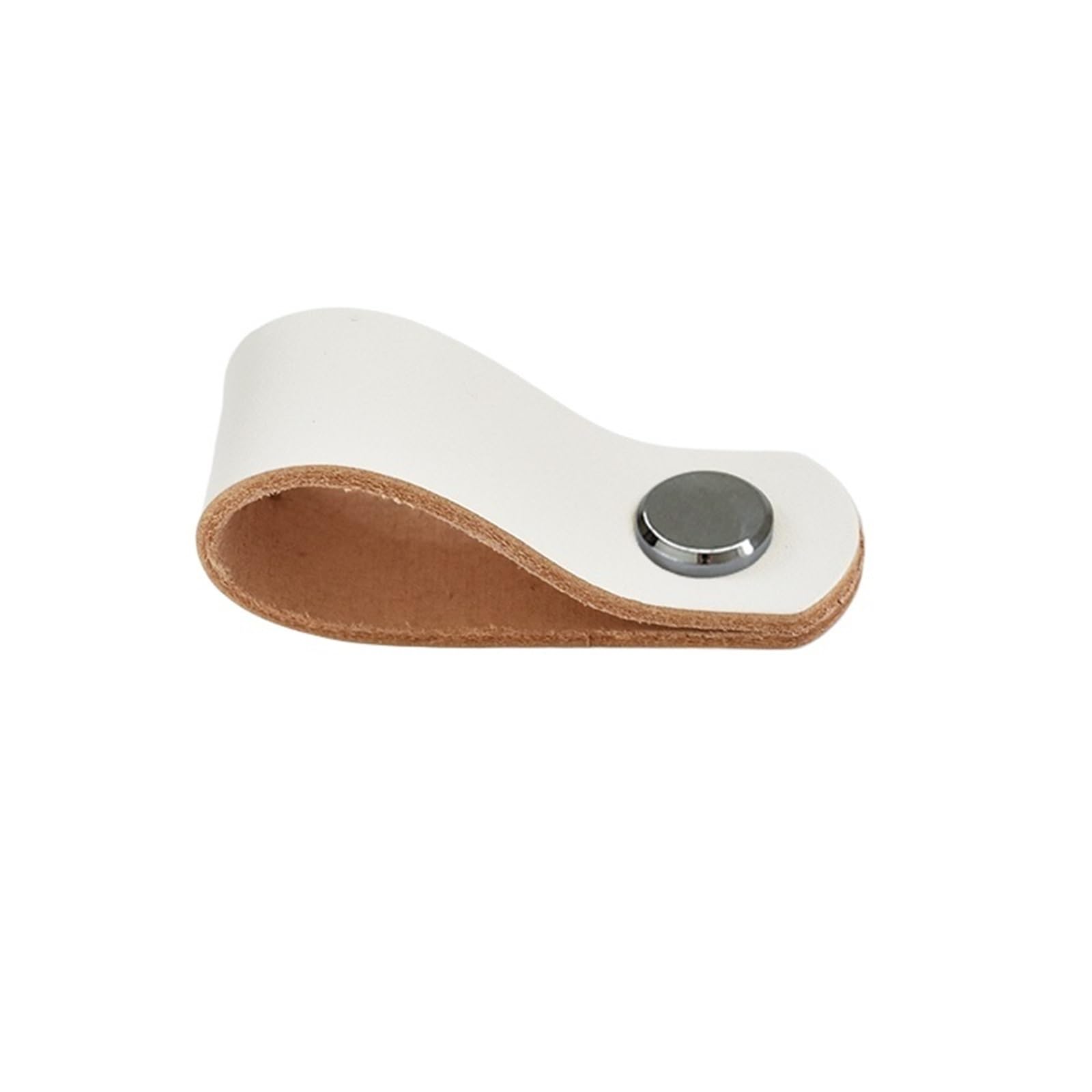 CQAHDSEVF Leather Drawer Pulls, Leather Drawer Cabinet Wardrobe Pulls Multicolor(Chrome)