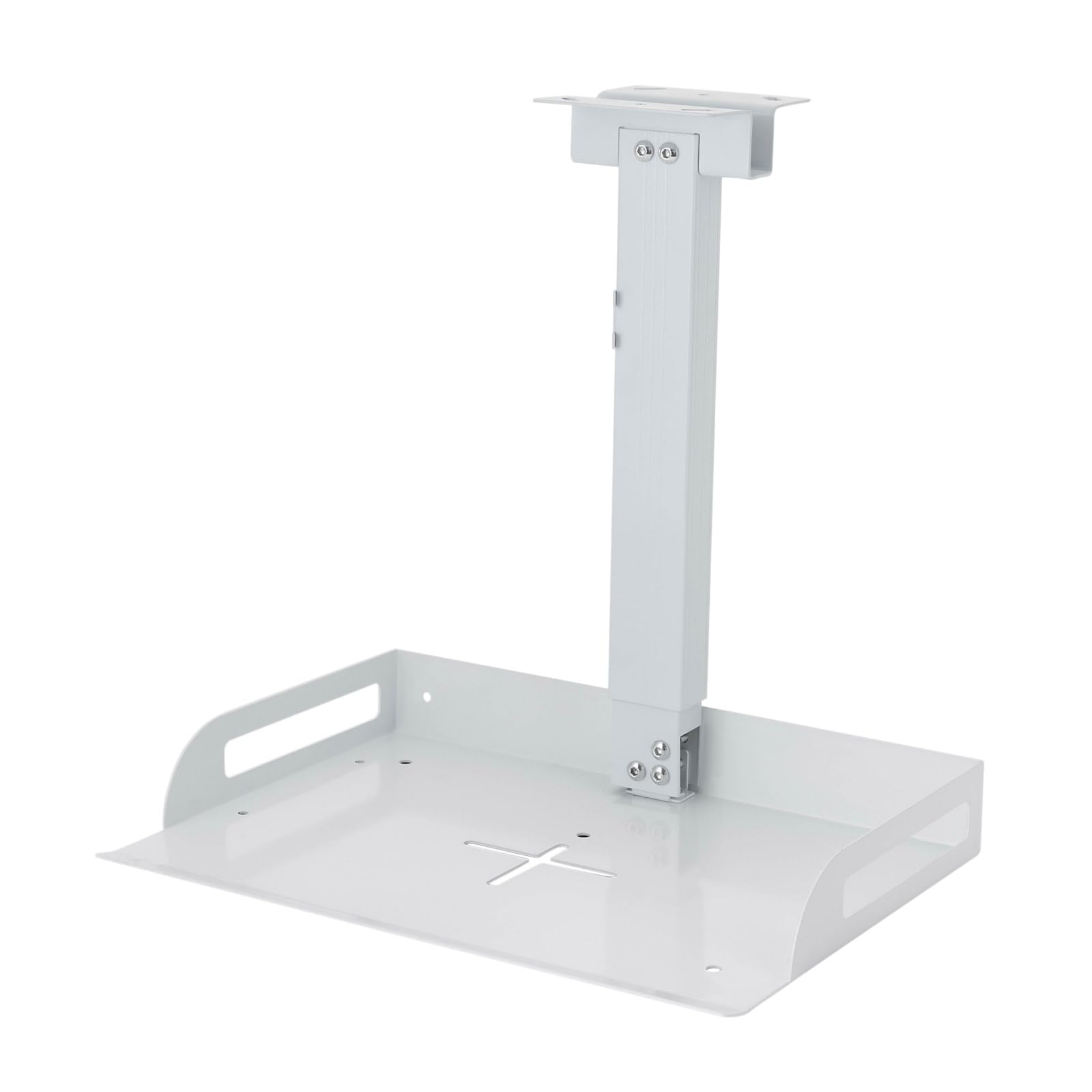 Supporto per proiettore con vassoio, universale, per soffitto, regolabile in altezza, in acciaio al carbonio fino a 6 kg, universale, per proiettori, router ecc