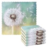 Yopersonalizes Reinigungstücher, 6 Stück, niedliches Löwenzahn-Geschirrtuch, Küchen-Geschirrtücher zum Abwaschen, saugfähig, wiederverwendbar, Catering, Bar, Geschirrtuch für Zuhause, Haushalt