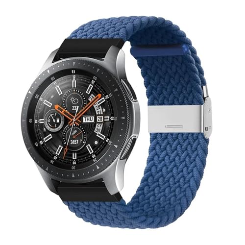 CHPGKGVNVT Correa De Nailon De 20 Mm Y 22 Mm For Samsung Galaxy Watch 6, 5, 4, 6, 4, Classic Gear S3, Correa Elástica Trenzada Con Bucle Único For Huawei Watch 4, 3Pro, GT3 Correa de reloj(Blue,22mm)