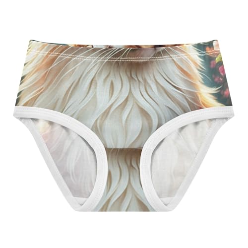 Cotton Toddler Underwear Custom Cute Cat Flowers Panties Little Girl Fancy Kids Briefs Undies 2t