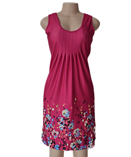 Image of AELSON Womens Summer Casual Sleeveless Mini Printed Vest Dresses