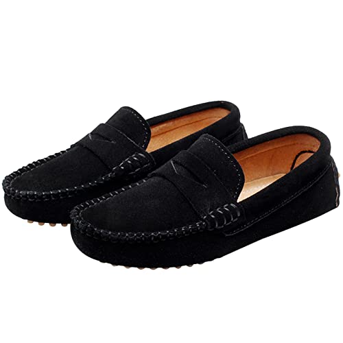 Image of rismart Boys Girls Slip on Loafers Casual Flat Kids Moccasin Slippers