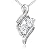 Sterling Silver Always My Mother Forever My Friend Double Love Heart Necklace