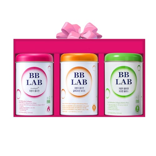 BB LAB Gift Set, Low Molecular Korean Collagen Powder Stick Supplement, Korean Marine Collagen, Fish Collagen Peptides, Vitamin C, Glycine, Fast Absorption