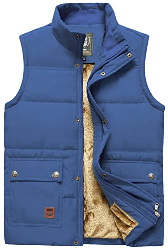 Vcansion Men's Outdoor Stand Collar Fleece Jacket Vest...