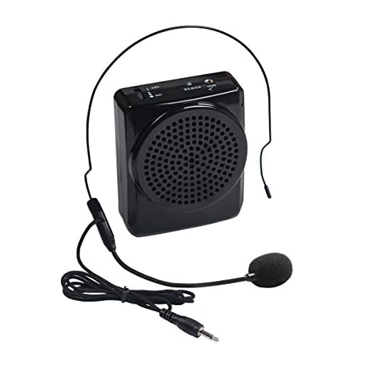 DuaFire Black Voice Amplifier Portable Microphone Headset with Waistband for Classroom Teachers, Speakers, Yoga Instructors, Gym Directors, Coaches, Presentations, Seniors and Tour Guides