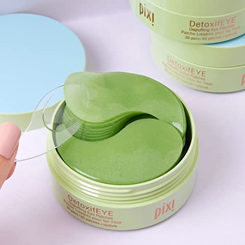 Pixi Beauty Detoxifeye Depuffing Hydrogel Under-Eye Patches | Hyaluronic Acid & Caffeine Rejuvenate Under-Eye Skin | 30 Pairs Of Patches #TOP2