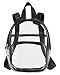 BAGedge Unisex Clear PVC Mini Backpack OS BLACK