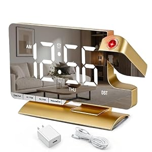 Projection Clock,Alarm Clocks for Bedrooms,Digital Bedside Clock