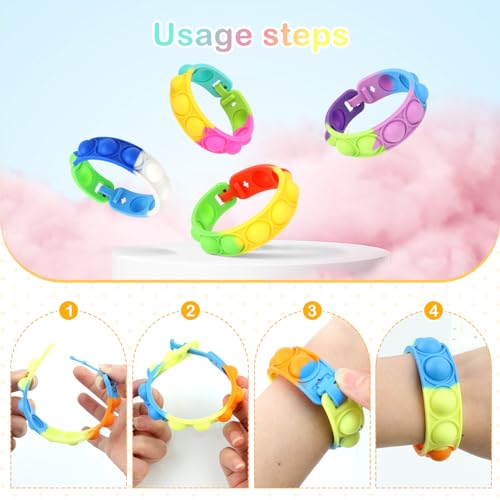 24 Pezzi Arcobaleno Bracciale in