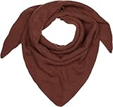 styleBREAKER Señoras XXL Bufanda Triángulo de Punto Unicolor con Diseño de Punto de Damas, Maxi Bufanda, Bufanda Triangular, Bufanda de Invierno Caliente 01020047, color:Marrón oscuro