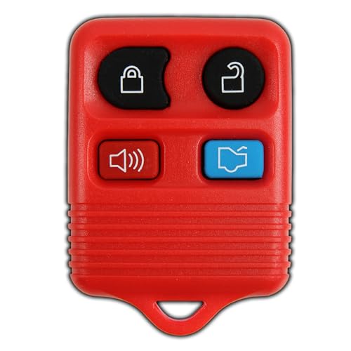KeylessOption Key Fob for 2005 2006 2007 2008 2009 2010 2011 2012 2013 2014 2015 Ford F150 Explorer Ranger Mustang Lincoln Mazda Mercury Remote, 4-Button CWTWB1U345, Programming Guide Included