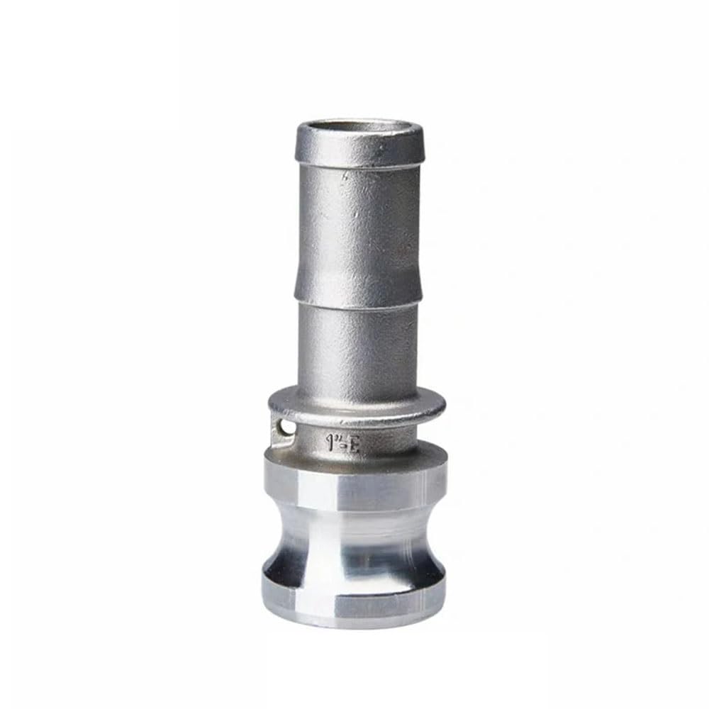 Camlock Fitting, 1PC BSPT 1/2" 3/4" 1" 1-1/4" 1-1/2" 2" SS304 Stainless Steel Homebrew Camlock Fitting Adapter Barb Camlock Quick Disconnect Silver (Color : E Type, Size : 1/2")