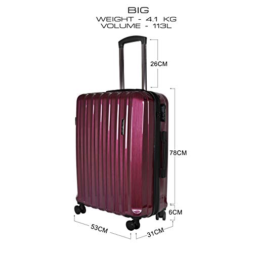 Image of URBAN FOREST Orion Pink ABS and Polycarbonate Hard-Sided 78cm Cabin Trolley Luggage