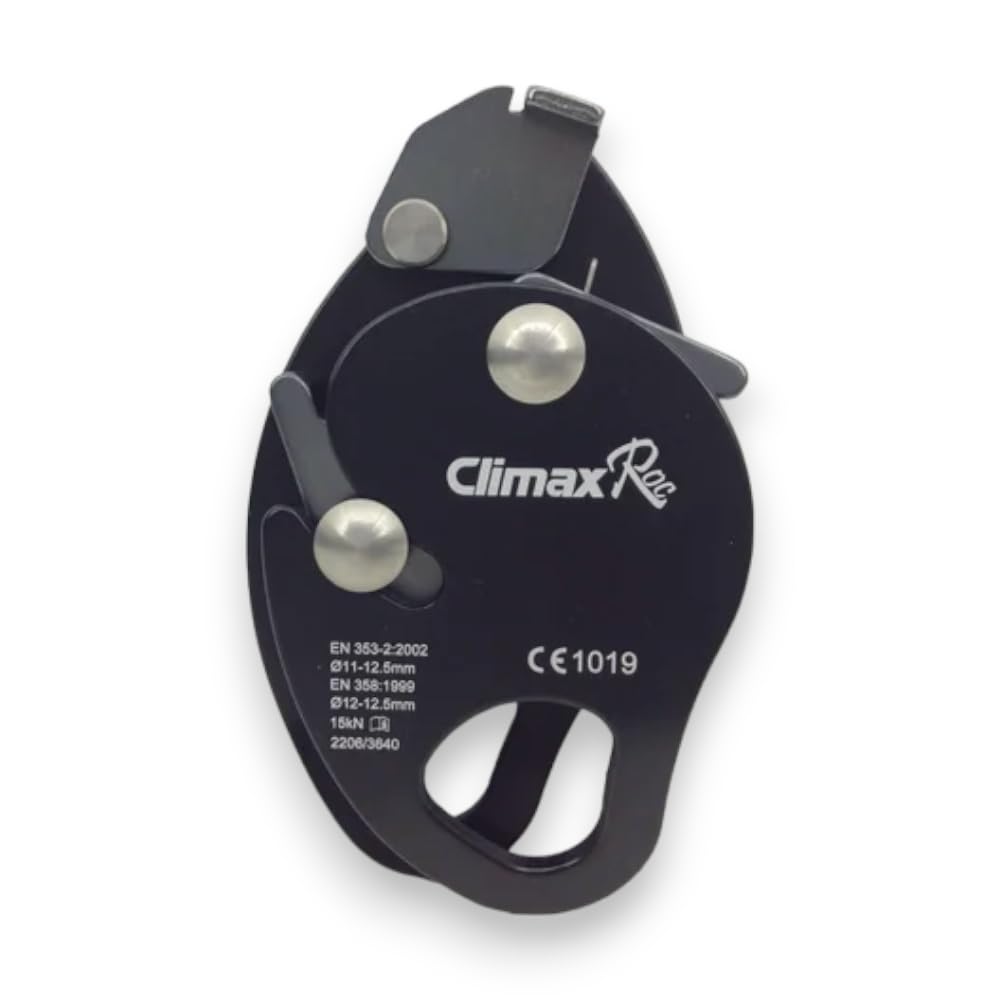 Dispositivo anticaída con sistema de autobloqueo para aplicar a las cuerdas Climax Roc