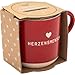 GRUSS & CO Taza de café espresso con grabado de corazón Imagen de GRUSS & CO Taza de café espresso con grabado de corazón