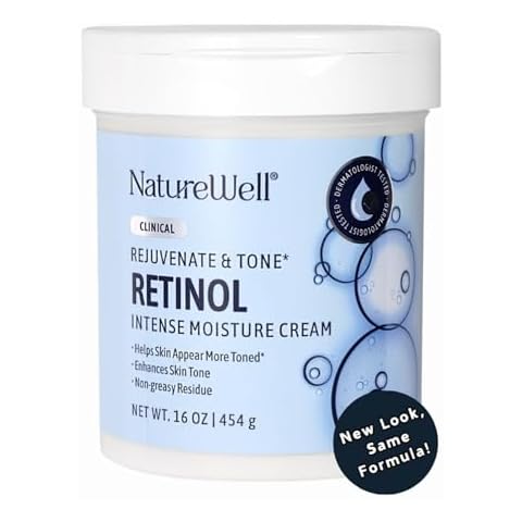 NATURE WELL Clinical Retinol Advanced Moisture Cream for Face, Body, & Hands, Boosts Skin Firmness, Enhances Skin Tone, No Greasy Residue,16 Oz Cover
