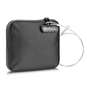 Beach Locking Bag, 9×7.5 Inch Portable Safe for Phone, Wallet, Keys | Anti-Theft Locking Travel Pouch for Pool, Vacation (Black)