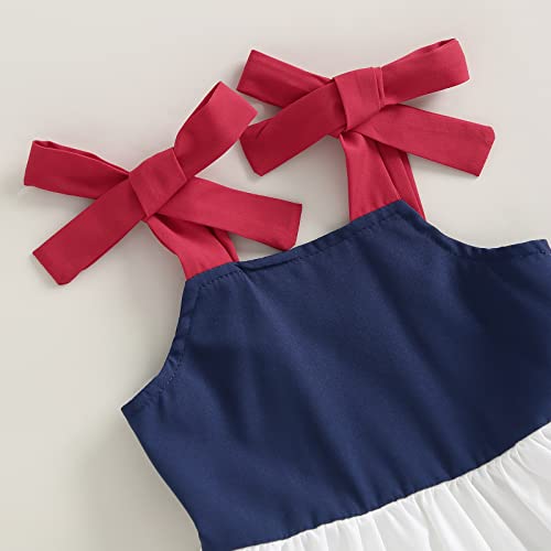 Twopumpkin 4th of July Toddler Little Girl Outfit Fourth of July Red White and Blue Dress American Flag Tiered Kids Dresses3