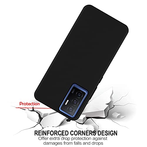 Image of HELLO ZONE Exclusive Matte Finish Soft Back Case Cover for Vivo V23e / Vivo V23E 5G / Vivo Y75 4G - Black