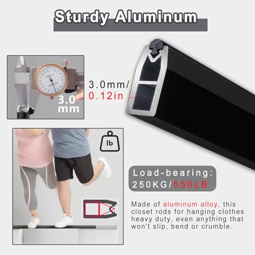 Tringle de penderie de 60 cm idéale pour optimiser la buanderie et salle de bain - 6