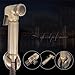 ABZHNM Handheld Bidet Sprayer for Toilet Brushed Brass Portable Baby Cloth Diaper with Hose and Bracket, Feminine Wash, Easy to Install,