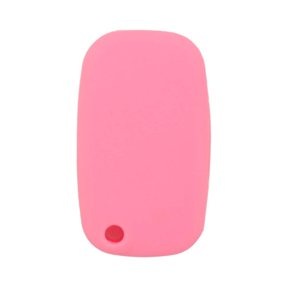 BROVACS Silicone Cover Protector Case Holder Skin Jacket Compatible with MERCEDES BENZ SMART RENAULT 3 Button Flip Remote Key Fob CV4954 Pink - Image 2