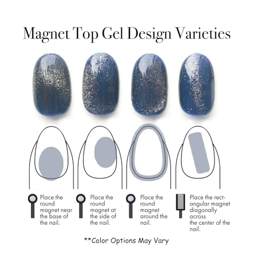 Esmalte en gel cat eye sin HEMA con magneto y brillo holográfico miniatura 6