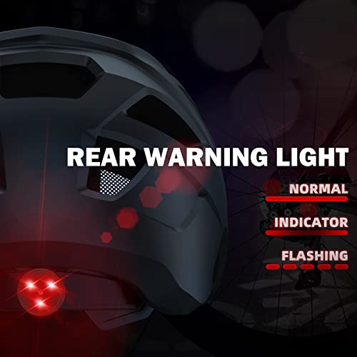 Extremus Aerolander Mountain Bike Helmet, Certified Bike Helmets For Adults Men Women, One-Piece Construction Road Cycling Helmet, Mtb Lightweight Bicycle Helmet With Visor & Safety Rear Light #TOP5