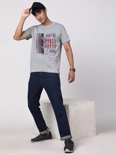 Image of ADRO 100% Cotton Lycra Tshirts for Men Combo Pack of 3 | Regular Fit | Printed T Shirt | Round Neck Half Sleeve| Mens Tshirts