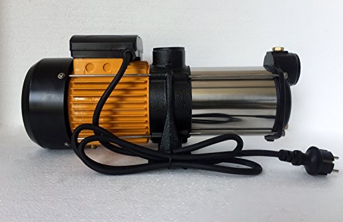 Mehrstufige Kreiselpumpe megafixx HMC5SC 1800 Watt bis 6 BAR - 5 Laufräder aus Edelstahl - 9000 Liter pro Stunde Anschluß 5/4 Zoll (1 1/4 Zoll)