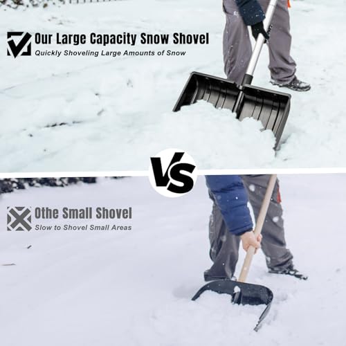 Snow Shovel for Driveway Car Garage Home Snow Removal - Image 5