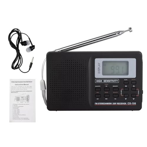 Radio portátil digital AM/FM con pantalla LCD miniatura 1