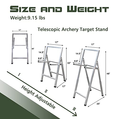Swatlo Archery Target Stand For Bag & Straw Archery Targets 3 Or 5 Layer, Portable & Foldable Archery Target Stand For Backyard/Indoor Archery Practice #TOP2