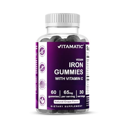 Vitamatic Iron 65 mg Gummies Supplement & Men - 60 Vegan
