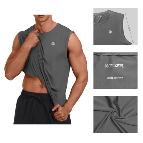 Image of M MOTEEPI Mens Sleeveless Muscle Shirts Workout Athletic Gym Tank Tops Quick Dry