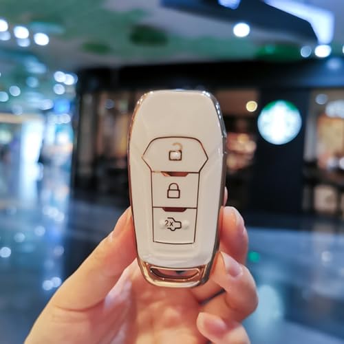 Funda de llave TPU chapado para Ford Fiesta y Kuga con protección antiarañazos