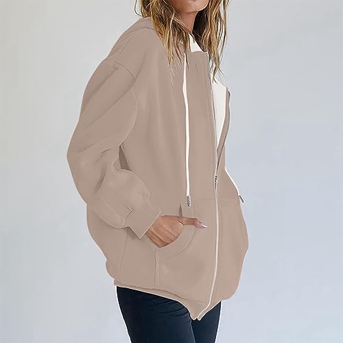 Sudadera mujer oversize con cremallera y manga larga para ropa de salón 2