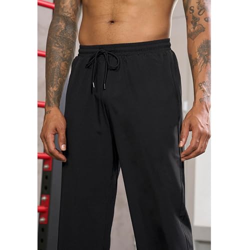Pants for Men Summer Relaxed Fit Running Workout Trousers Mens Loose Jogging Pants Drawstring Casual Lightweight4