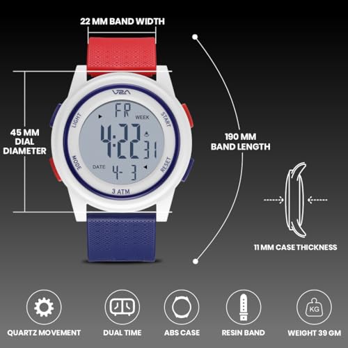 Image of V2A Nova X 2810 Digital Watch for Kids & Teens | Large Easy-Read Display | Alarm Stopwatch Backlight | TPU Sport Strap | 30M Water Resistant | Boys Girls Everyday Watch